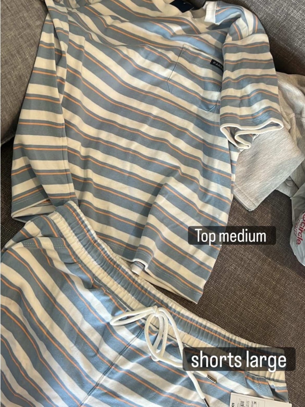 PARKE X target Striped Short Set